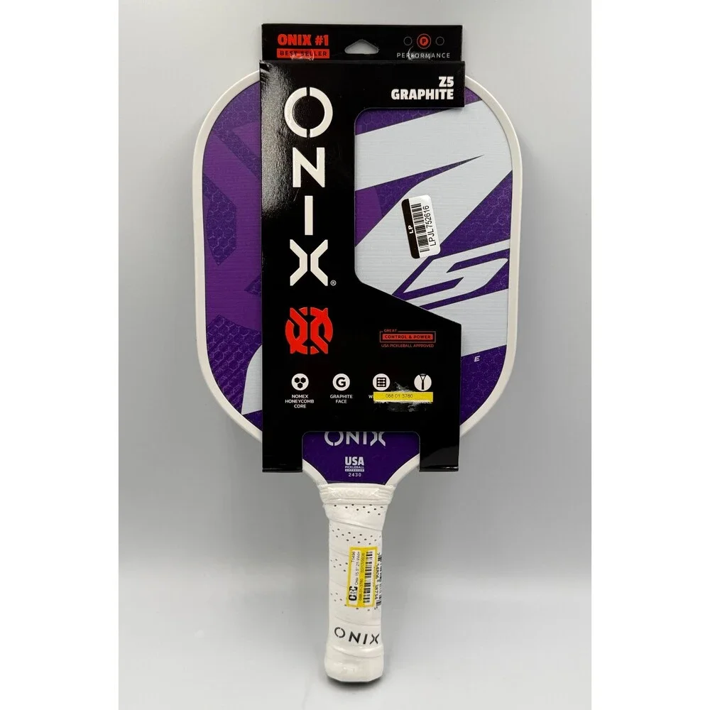 New ONIX MOD Z5 Graphite Pickleball Paddle Carbon Fiber Honeycomb Core Purple